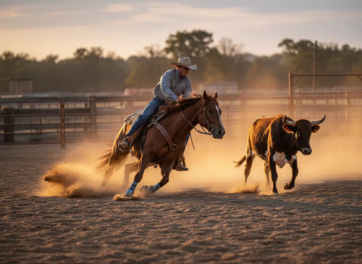 Cutting horse at work